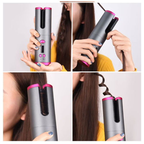 Wave Curls LCD Display Cordless Rotating Hair Curler